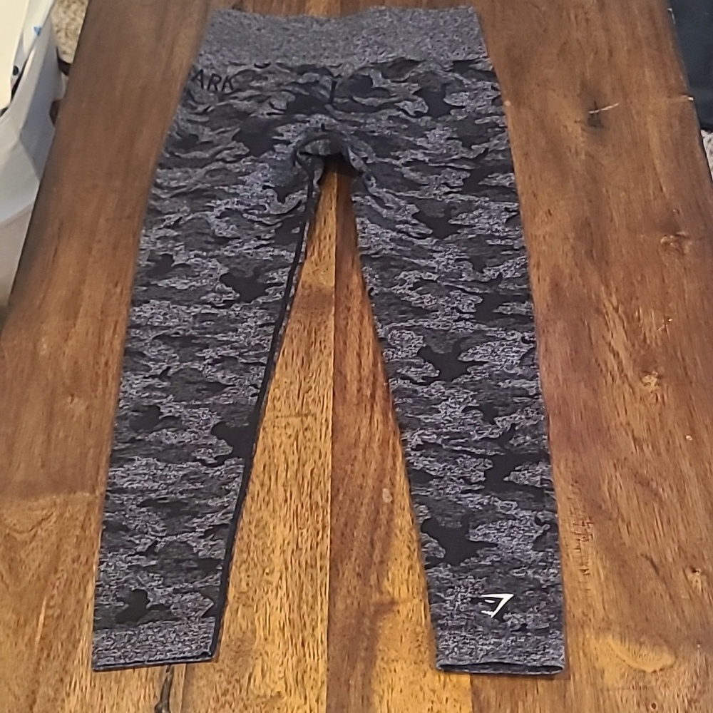 Gymshark Adapt Camo Seamless Leggings - Black Size Med